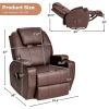 Massage Recliner Chair with Lumbar Heating Function