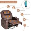 Massage Recliner Chair with Lumbar Heating Function