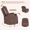 Massage Recliner Chair with Lumbar Heating Function