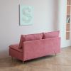 Modern Armless Loveseat Couch;  Armless Settee Bench;  Pink Cotton Linen-59.8''