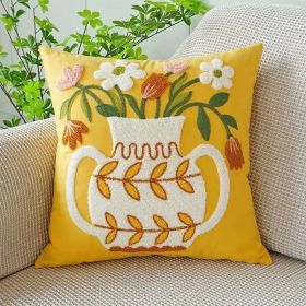 Pastoral Ins Home Couch Pillow Bed Head Cushion Cover (Option: Flower Series Style 9-45 X45cm Without Core)