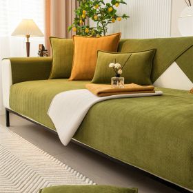 Non-slip All-inclusive Universal Cover Chenille Light Luxury High-end Cushion Cover Towel (Option: Matcha Green-70 Ã— 150)