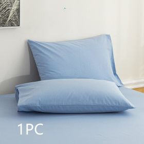 Grounding Gas Pillowcase Antibacterial Silver Fiber Grade A Pure Cotton Fabric Anti-static (Option: Blue-US 51x76cm)