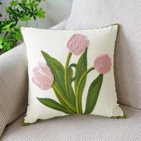 Pastoral Ins Home Couch Pillow Bed Head Cushion Cover (Option: Flower Series Style 10-45 X45cm Without Core)