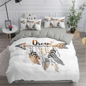 Bohemian Printed Girl's Bed Soft Down Quilt Cover (Option: 1 Style-135x200cmTwo Piece Set)