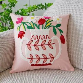 Pastoral Ins Home Couch Pillow Bed Head Cushion Cover (Option: Flower Series Model 8-45 X45cm Without Core)