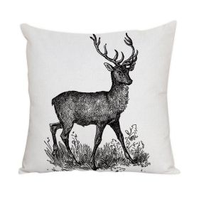 Nordic Style Animal Pattern Peach Skin Fabric Fabric Pillow Cover (Option: 21 Style-45x45cm)