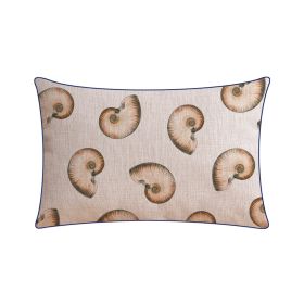 Classical Style Seaweed Starfish Pillow Thick Cotton Linen Sofa Cushion Cover (Option: XH0083 Long-30x50cm Without Core)