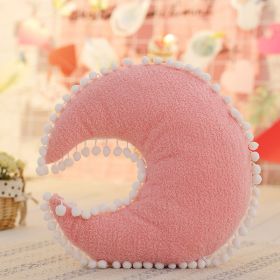 Moon Cloud Five-pointed Star Pillow INS Nordic Style (Option: Pink Moon-1 Piece)