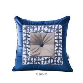 New Chinese Blue Ink Painting Series Pillow Cover (Option: T1806 23-45x45cm)