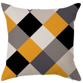 Modern Style Simple Atmospheric Geometric Linen Pillow Cover (Option: 9 Style-45x45cm)