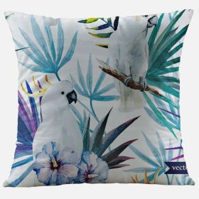 Nordic Style Plant Flower Pillow Waist Pillowcase (Option: 7Style-45x45cm)