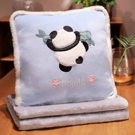 Cartoon Panda Back Three-in-one Four Seasons Universal Cushion Pillow Blanket (Option: Climbing Bamboo Back Shadow-40 Ã— 40cm Blanket 100 Ã— 170cm)