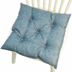 Multicolor Linen Five-circle Chair Cushion Chair Cushion (Option: Square Denim Blue-4040CM Linen)