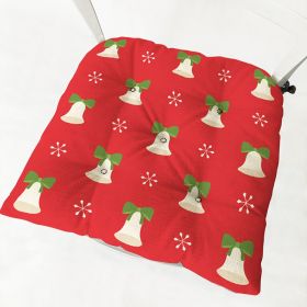 Cotton-filled Thickened Cotton And Linen Printing Chair Cushion (Option: Square Christmas Series 2 5-Velvet)