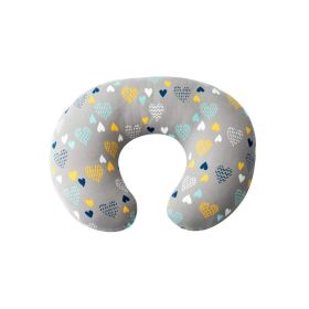 Baby Feeding Pillow Pillowcase Elastic U-shaped Breastfeeding (Option: A126 Gray Bottom Love-50x38x17CM)