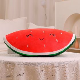 Cartoon Fruit Water Pillow Plush Toy (Option: 45cm Watermelon-Size As Shown In The Picture)