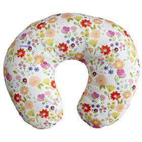 Baby Feeding Pillow Pillowcase Elastic U-shaped Breastfeeding (Option: A126 Yellow Flower-50x38x17CM)