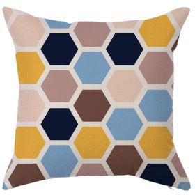 Modern Style Simple Atmospheric Geometric Linen Pillow Cover (Option: 10 Style-45x45cm)