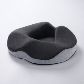 Office Hollow Breathable Seat Cushion (Option: Light Gray And Dark Gray-420x375x95mm)