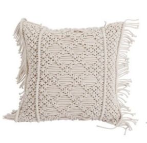 Braid Rope Tassel Hand-woven Pillow (Option: Pillow C-45x45cm)