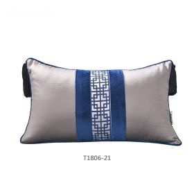 New Chinese Blue Ink Painting Series Pillow Cover (Option: T1806 21-30x50cm)