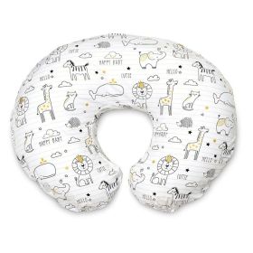 Baby Feeding Pillow Pillowcase Elastic U-shaped Breastfeeding (Option: A126 Lion With Deer-50x38x17CM)