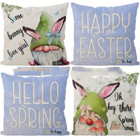 Spring Theme Blue Throw Pillowcase (Option: Suit 2-45X45CM)