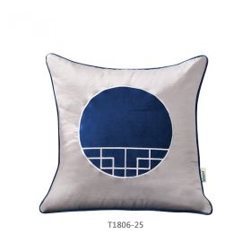 New Chinese Blue Ink Painting Series Pillow Cover (Option: T1806 25-45x45cm)