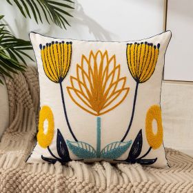 Pastoral Style Home Sofa Cushion Flower Embroidery Pillow Cover (Option: Style 5-45x45cm)