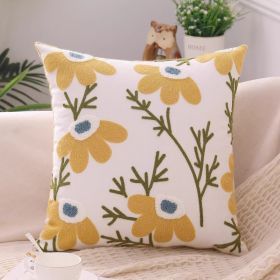 Pastoral Ins Home Couch Pillow Bed Head Cushion Cover (Option: Flower Series Style 1-45 X45cm Without Core)