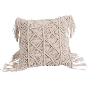 Braid Rope Tassel Hand-woven Pillow (Option: Pillow D-45x45cm)