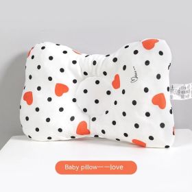 Newborn Infant Anti-deviation Head Baby Pillow (Option: Love Dot)