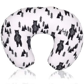 Baby Feeding Pillow Pillowcase Elastic U-shaped Breastfeeding (Option: A126 Black Bear-50x38x17CM)