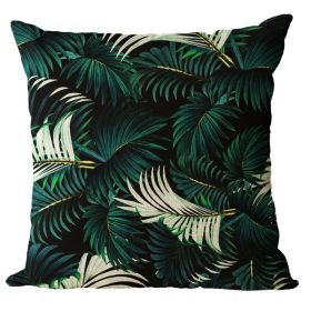 Nordic Style Plant Flower Pillow Waist Pillowcase (Option: 1style-45x45cm)