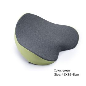 Heart-shaped Seat Cushion Slow Rebound Memory Foam Car Seat (Option: Green-46x35x8cm)