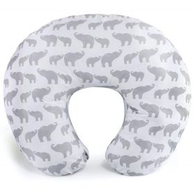 Baby Feeding Pillow Pillowcase Elastic U-shaped Breastfeeding (Option: A126 Gray Elephant-50x38x17CM)