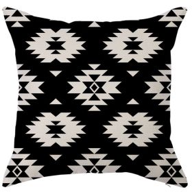 Modern Style Simple Atmospheric Geometric Linen Pillow Cover (Option: 27 Style-45x45cm)