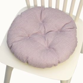 Multicolor Linen Five-circle Chair Cushion Chair Cushion (Option: Round Light Purple-4040CM Linen)