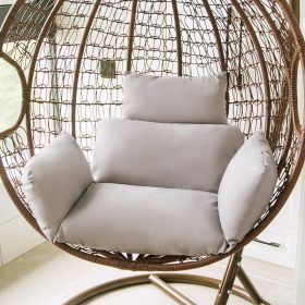 Solid Color Large Rattan Chair Cushion (Option: Gray-Detailed Picture)