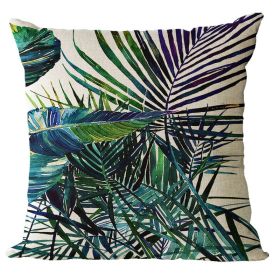 Nordic Style Plant Flower Pillow Waist Pillowcase (Option: 5Style-45x45cm)