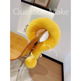 Question Mark Neck Pillow Comfortable Fabric (Option: Yellow-Large)