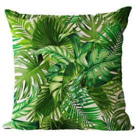 Nordic Style Plant Flower Pillow Waist Pillowcase (Option: 2style-45x45cm)