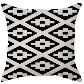 Modern Style Simple Atmospheric Geometric Linen Pillow Cover (Option: 28 Style-45x45cm)