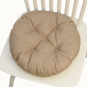 Multicolor Linen Five-circle Chair Cushion Chair Cushion (Option: Round Camel-4040CM Linen)