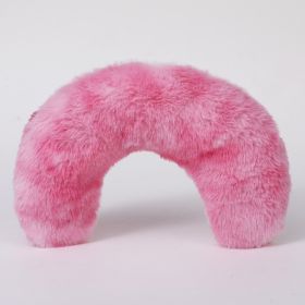 Pet Pillow Super Soft Tie-dyed Plush Cat Supplies Pet Products (Option: U Shaped Pink)