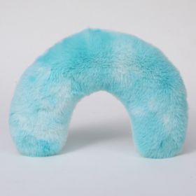 Pet Pillow Super Soft Tie-dyed Plush Cat Supplies Pet Products (Option: U Shaped Sky Blue)