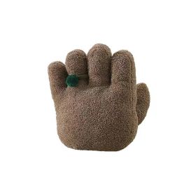 Palm Pillow Creative Simulation Five Finger Shaped (Option: Brown-40x38CM)