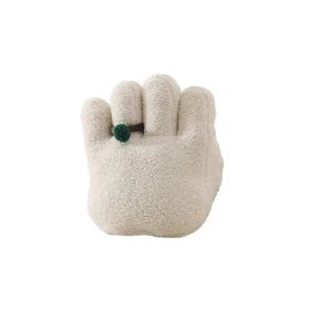 Palm Pillow Creative Simulation Five Finger Shaped (Option: White-40x38CM)