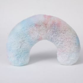 Pet Pillow Super Soft Tie-dyed Plush Cat Supplies Pet Products (Option: U Shaped Color)